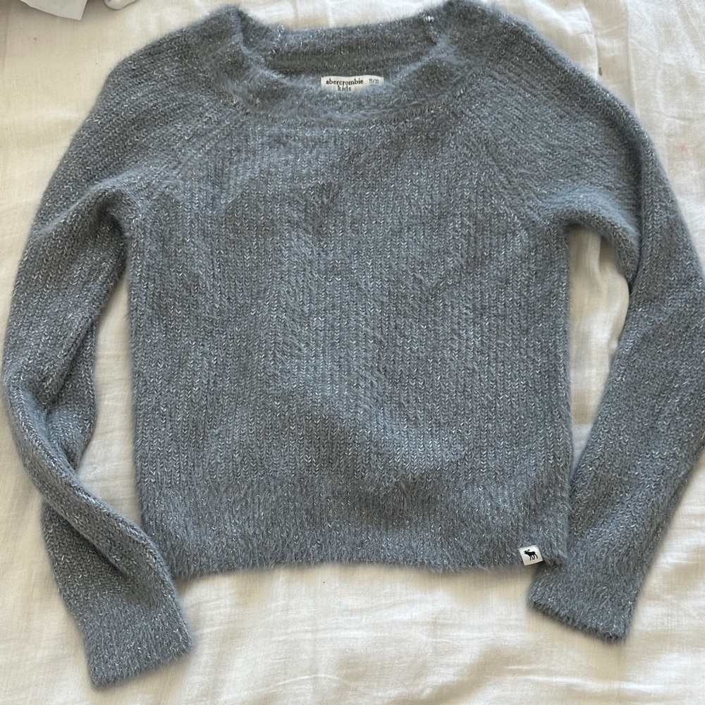Abercrombie Kids Gray Crew Neck Sweater 11/12 cozy NWT